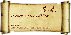 Verner Leonidász névjegykártya